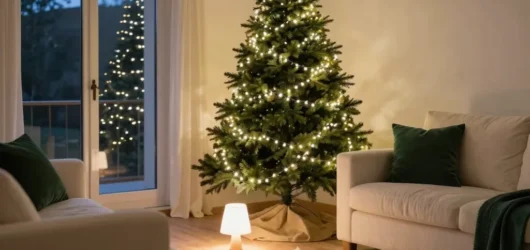 Luces cálidas sin deslumbrar el salón