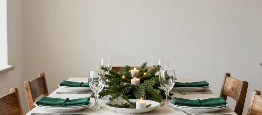 Una mesa festiva con espacio para conversar