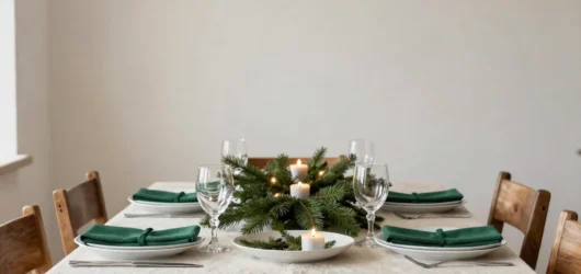 Una mesa festiva con espacio para conversar