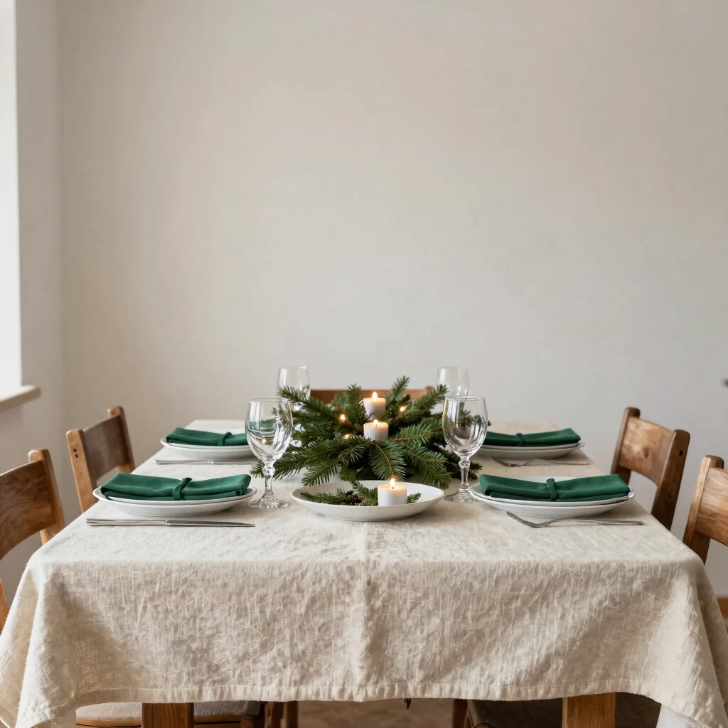 Una mesa festiva con espacio para conversar